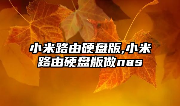 小米路由硬盤(pán)版,小米路由硬盤(pán)版做nas